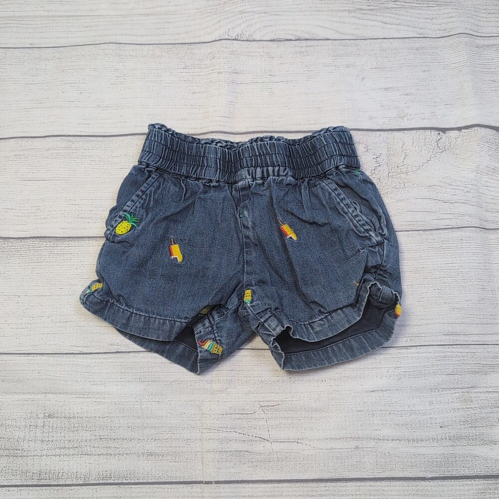 4 Hanna Andersson Embroidered Chambray Shorts